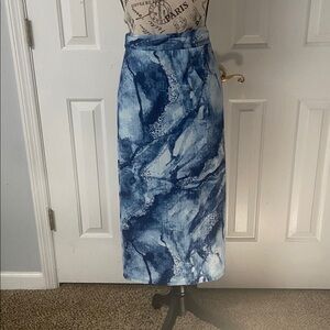 LuLaRoe Blue Tie-Dye Skirt